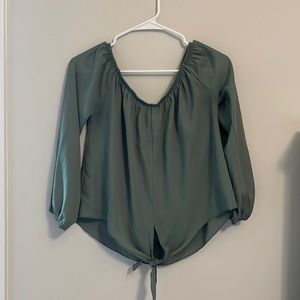 Green blouse